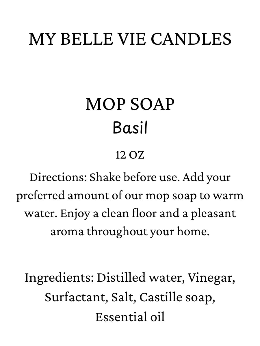 Essential Oil Mop Soap Belvie Home Scents