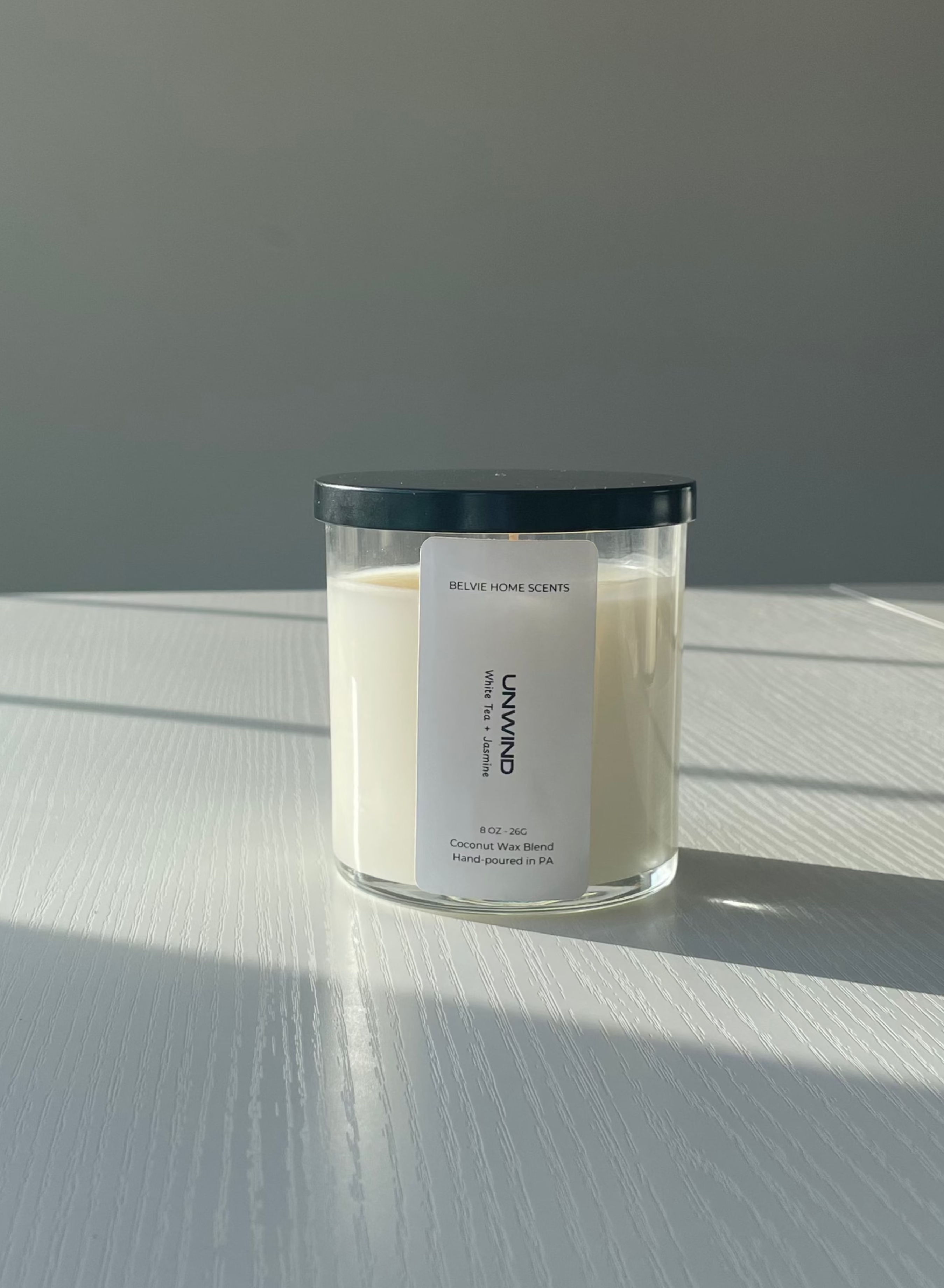 Unwind White + Jasmine Candle