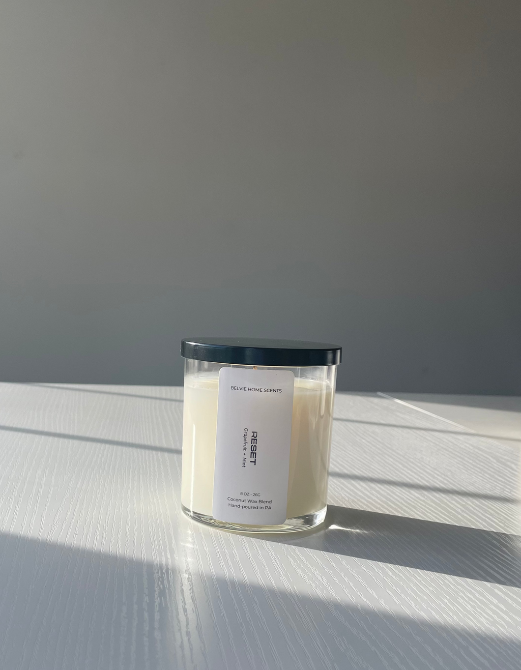 Reset Grapefruit + Mint Candle Belvie Home Scents