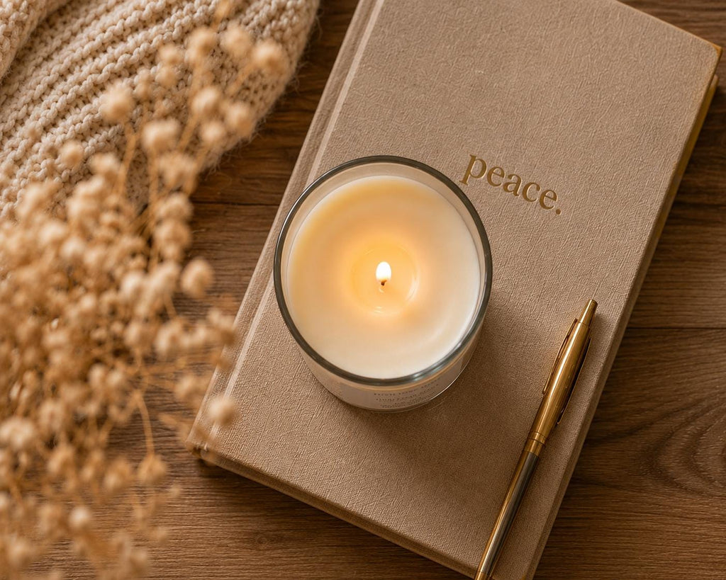 Find Your Peace Candle | Patchouli Vanilla Sandalwood Coconut Wax Blend